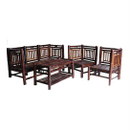 Bộ bàn ghế bằng tre Xuân Lai - Tranh tre Xuân Lai